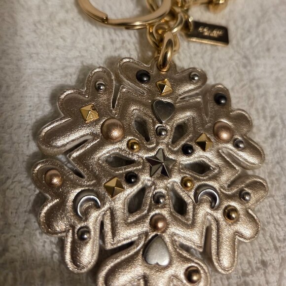 Coach Snowflake Key Fob/Bag Charm - Picture 2 of 4